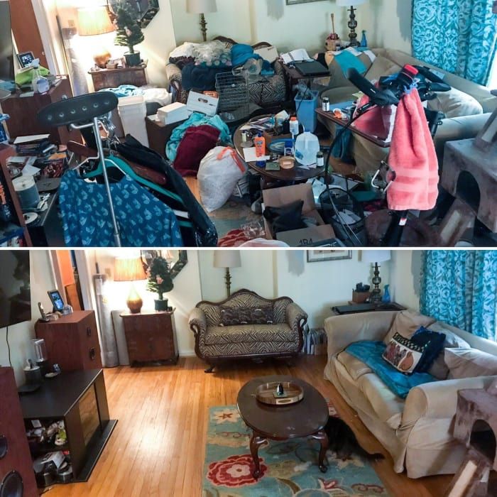 decluttering ruang keluarga